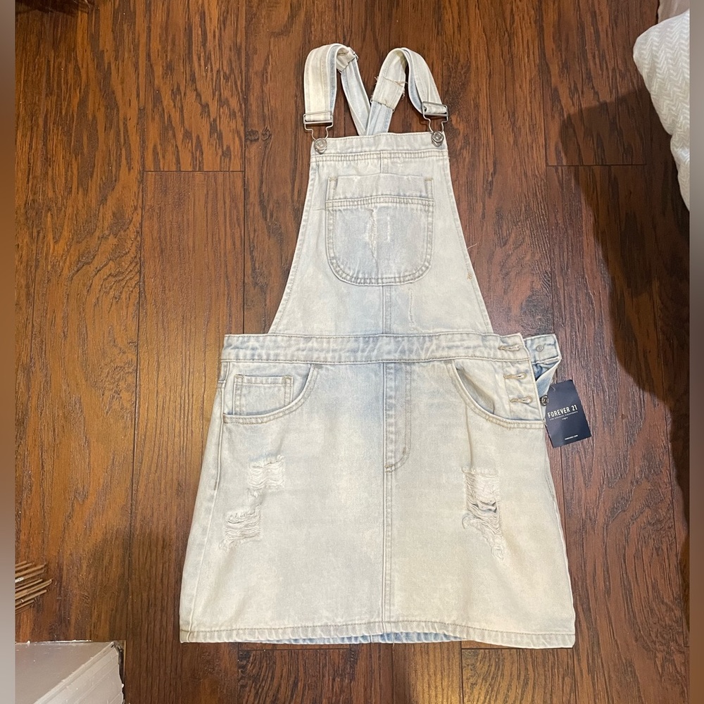 Forever 21 Light Denim Overall Dress